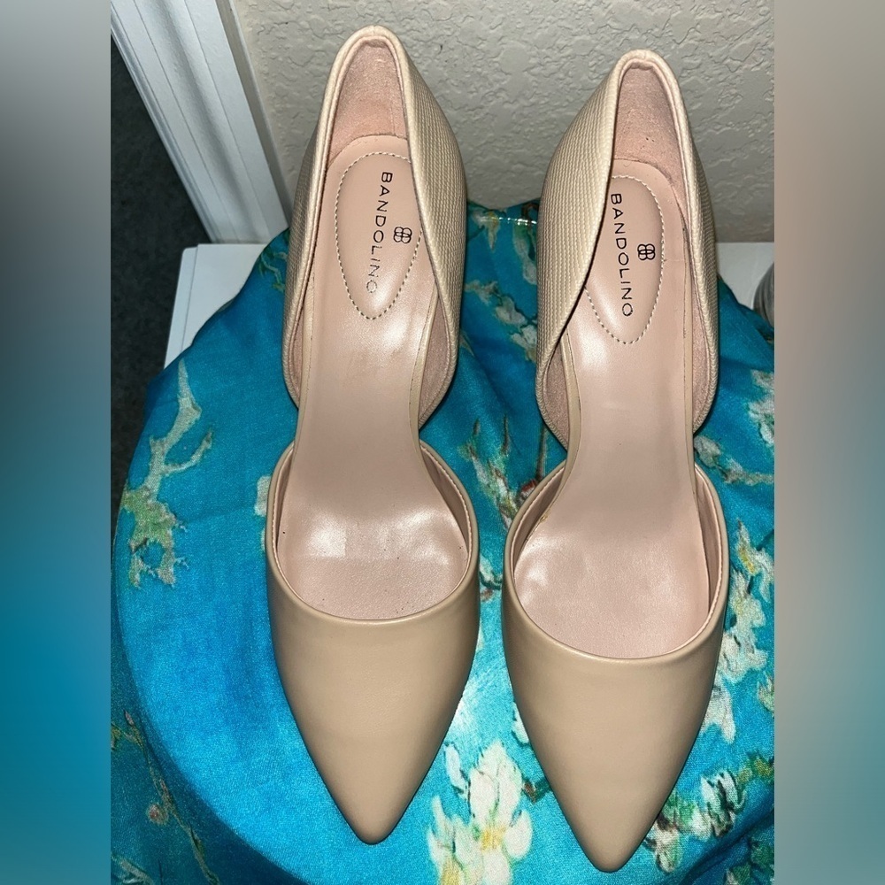 Bandolino Grenow Nude Almond Toe Pumps